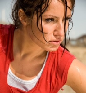 girl sweat