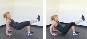 single leg Tricep dips