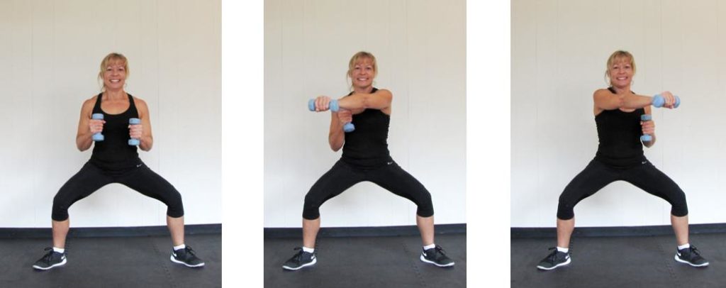 Sumo squat punch