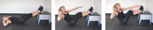 raised leg crunch