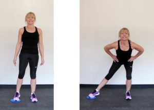 Side lunges slider