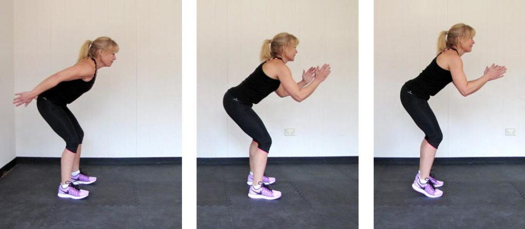 jump and shuffle back