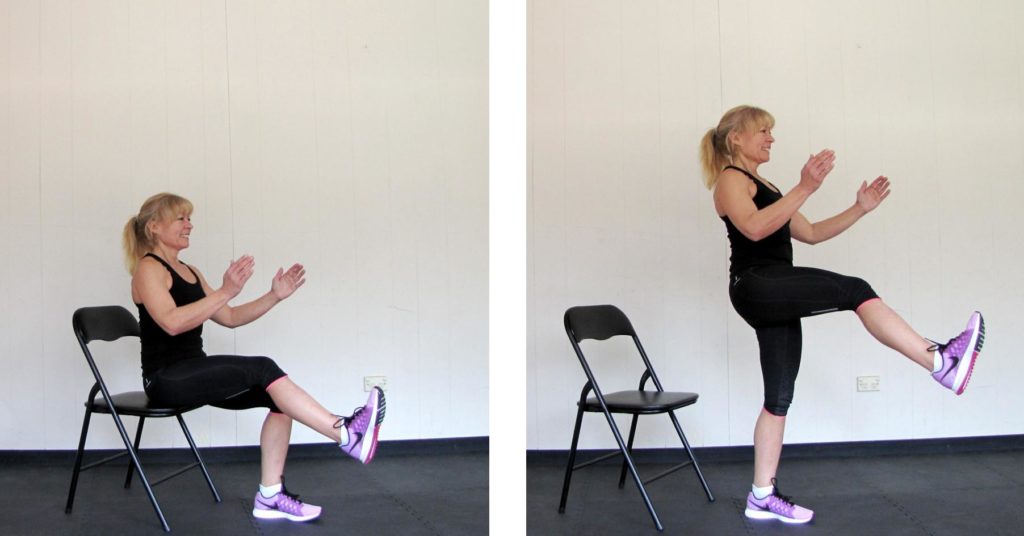 Chair pistol squat