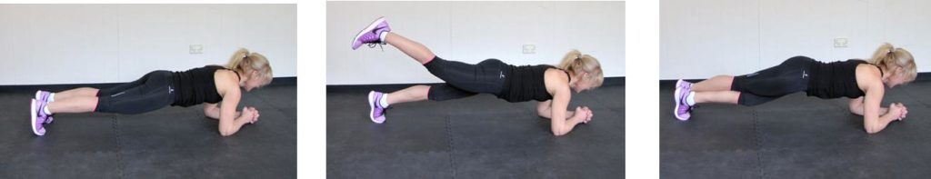 cross tap plank exercise