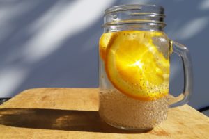 Orange and chia seeds