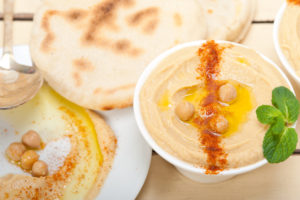 Hummus with pita bread