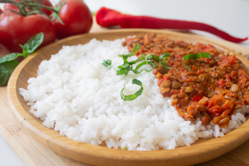 Red Lentils & Eggplant Casserole