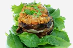 Eggplant, Potato & Lentil Stack