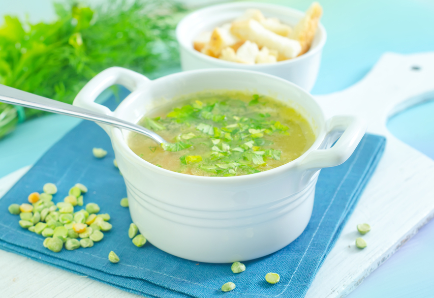 Green Split Pea and Yellow Turnip (Swede) Soup