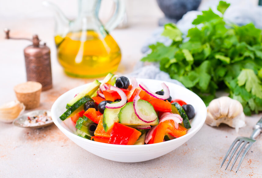 Tomato and olives salad