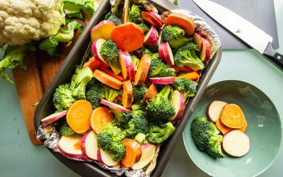 Roasted Mixed Sweet Potato and Broccoli