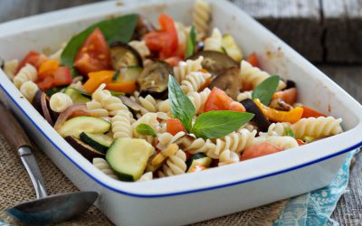 Roasted Ratatouille Pasta Bake